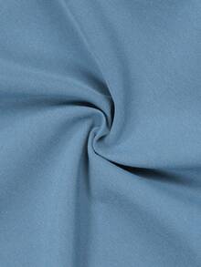 Manfinity Homme 男士西装裤，高端新款设计，垂褶西装裤，设计师时尚休闲黑色简约商务裤，浅蓝色男士褶裥西装裤 - 藍色 - 查看 6