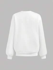 SHEIN 2件套青少年女孩美国国旗印花运动衫和条纹裤休闲装 - 彩色 - 查看 7