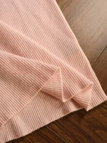 MOTF PREMIUM V-NECK EMBROIDERY MESH APPLIQUES SLIM FIT SWEATER - Pink - View 8