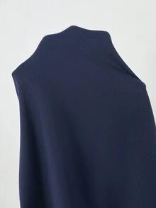 Set de 2 piezas de sudadera con cuello redondo y mangas raglán con estampado de corazón y leggings para niñas preadolescentes, otoño - Azul Marino - Ver 8