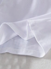 SHEIN Vintaside Kids 女婴樱桃印花T恤和格子裤套装 - 藍色 - 查看 3