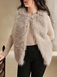 SHEIN Tween Girl 3pcs Plush Vest, Turtleneck Sweater And Flared Pants Set, Comfy Casual Korean Style Autumn Winter Outfit - Multicolor - View 6