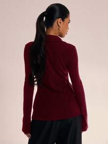 MUSERA Áo sơ mi cổ cài khuy, thích hợp cho kỳ nghỉ, phong cách thường ngày, dễ thương, đi học, thanh lịch, ngày lễ, tiệc tùng, ngày Valentine, mùa xuân và mùa hè. - Màu Đỏ Sâu - Xem 6