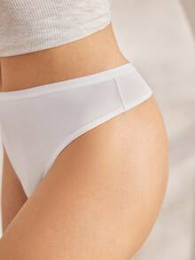 Ocili 5条装哑光面料舒适高腰丁字裤，简约大包装，舒适别致，适合秋季 - 白色 - 查看 6