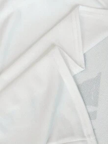 SHEIN 青少年女孩休闲街头风格肖像印花宽松落肩圆领长袖运动衫和运动裤两件套，适合居家和户外 - 白色 - 查看 6