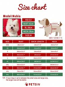 PETSIN 1 件宠物圣诞猫狗通用红色圣诞麋鹿雪卡通插画时尚可爱印花弹力舒适狗狗圣诞背心 - 彩色 - 查看 3