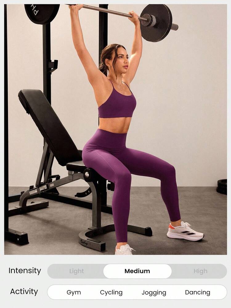 26" CoreHold FeatherFit™-Sculpt Lunge & Lounge No Slip Fit Boning Tummy Control Seamless Leggings With Side Pockets Medium Impact Workout Running Jogging Gym Studio Training  Spring Summer