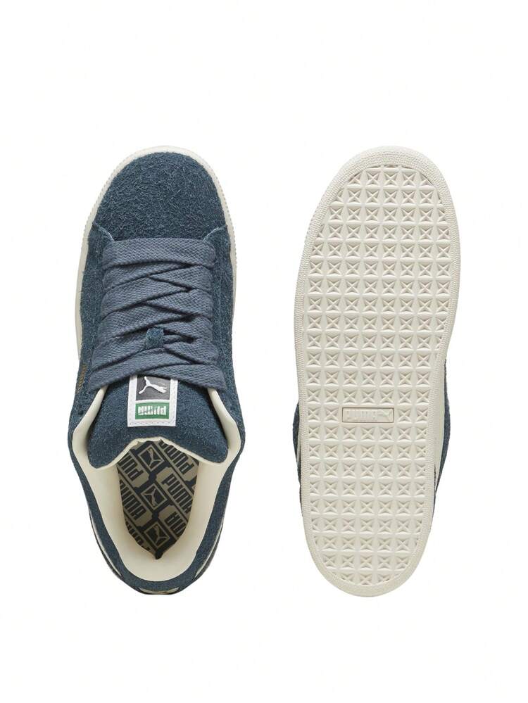 Puma Suede XL Hairy Unisex Casual Sneakers Gray 39724103 - Blue White - View 3