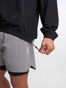 ARC Men's Casual Versatile Simple Hooded Long Sleeve Jacket - Black - View 3