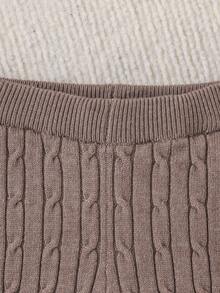 SHEIN Baby Girl Ruffle Trim Sweater & Knit Pants,In Fall/Winter