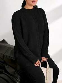 EURMUSE Ladies' Plain And Simple Daily Style Belt And Woolen 2pcs/Set