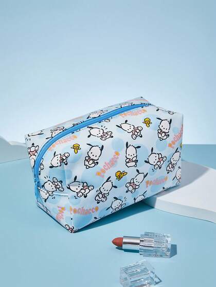 HELLO KITTY AND FRIENDS | SHEIN 卡通字母圖案方形便攜式化妝包