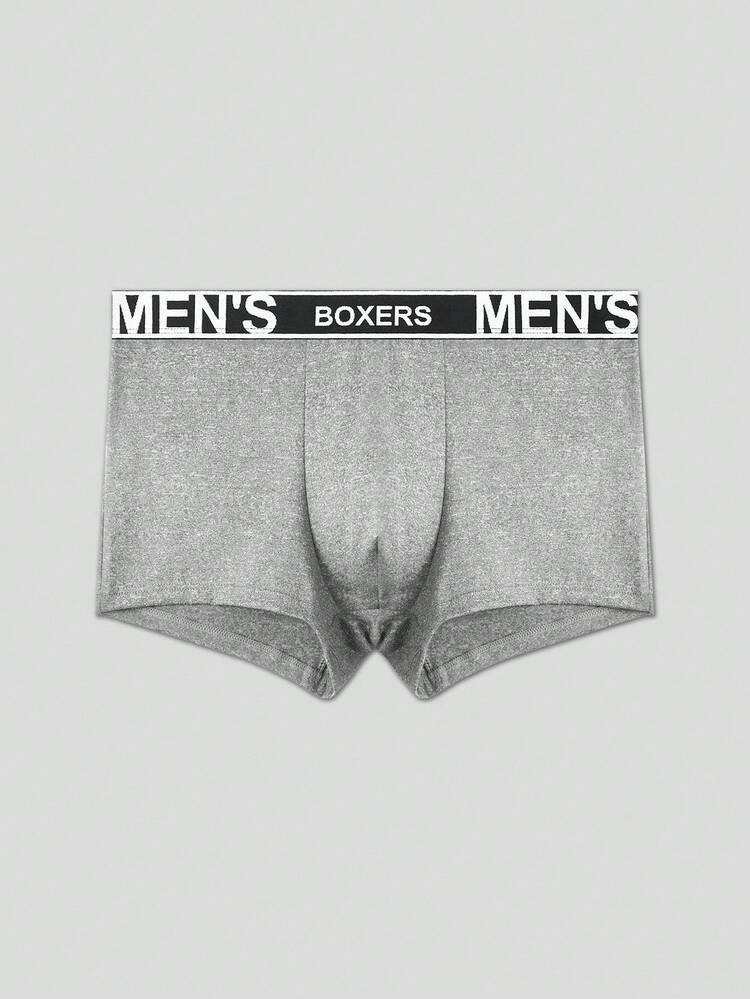 SHEIN 5件套男士字母松紧腰休闲平角内裤 - 彩色 - 查看 7