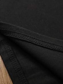 Glissea 女士万圣节南瓜夜光图案圆领T恤 - 黑色 - 查看 5