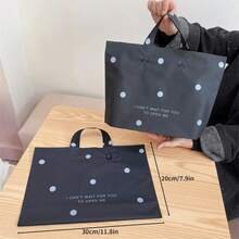 20pcs Thick Plastic Gift Tote Bags, Party Gift Bags, Waterproof Packaging Bags, Round Dot Pattern Gift Bags,Large Capacity Shopping Clothing Packaging Bag, Apply To Wedding, Women's Shopping Bags, Birthday Gift Bags, Party Gift Bags.