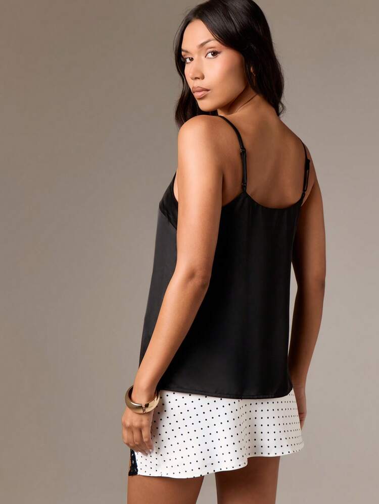 Satin Cami With Thin Straps