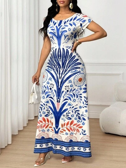 SHEIN Lady Summer Dresses For Women Long Dresses Beach Outfits For Woman Vacation Outfits