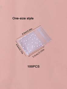 100pcs Polka Dot Pattern Gift Bag Simple Practical Multifunctional Different Sizes To Choose For Wedding Graduation Wrap Back To School Packing Supplies - Multicolor - View 5