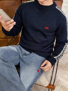 Manfinity VCAY Manfinity Marke - Herren Lässig Farbblock Pullover, Herbst/Winter