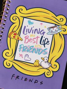 FRIENDS X SHEIN Sổ tay in toàn diện, Đồ dùng học tập, Quà tặng - Nhiều màu - Xem 3