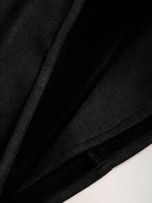 Sweetra Váy ôm body xếp ly màu Maillard phong cách Ý cổ điển, gợi cảm và quyến rũ cho mùa thu/đông - màu đen - Xem 5