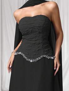 Coutiva Vestido de noite luxuoso, vestido formal de alta qualidade, estilo feminino elegante e sofisticado