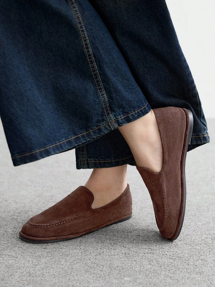 CUCCOO BIZCHIC Nuevos zapatos planos casuales de mujer con estilo francés y británico de tacón bajo