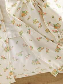 Áo khoác trùm đầu họa tiết hoa nhung kẻ thời trang xuân thu đông cho bé gái tuổi teen, thích hợp mặc đi học, đi làm, mặc hàng ngày, du lịch, chụp ảnh, tụ tập - Nhiều màu - Xem 5