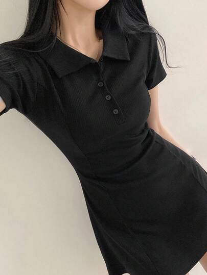 DAZY 女式夏季短袖休闲A字裙太阳裙