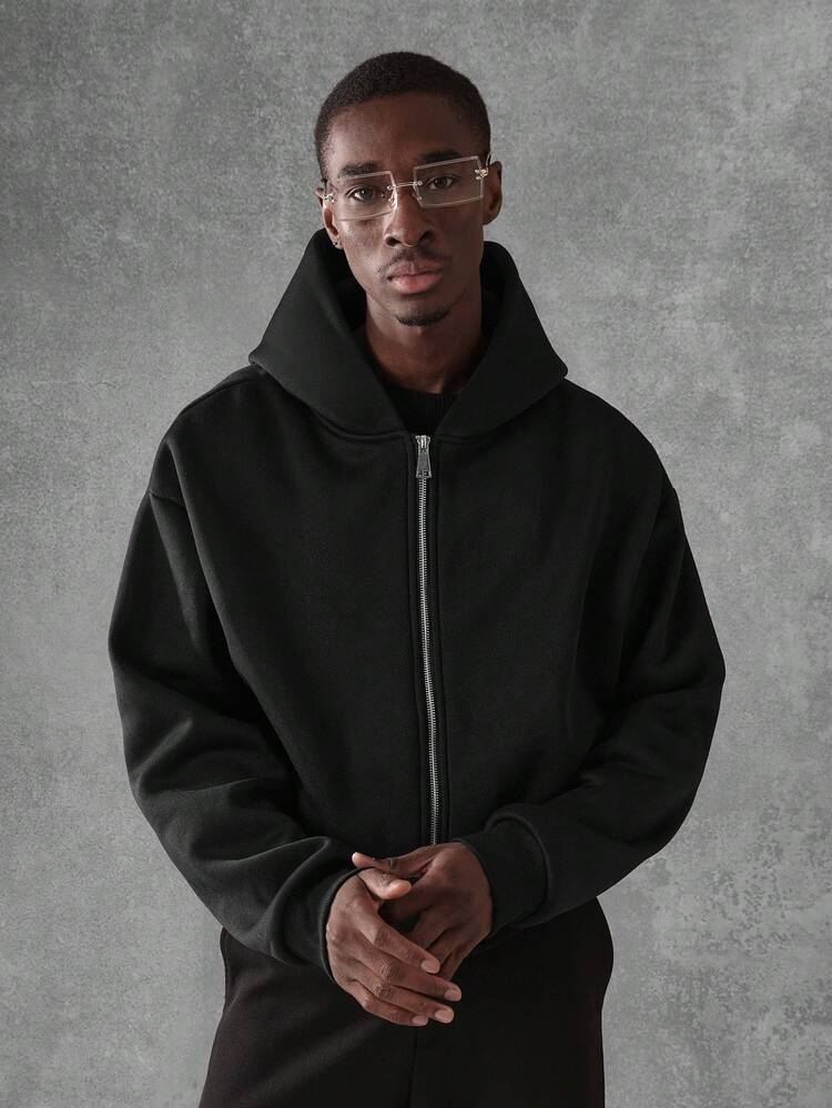 Essential Oversized Full-Zip Workout Streetwear Hoodie