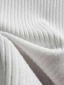 Franclia Áo thun nữ tay dài cài nút trang trí thiết kế dệt kim mềm mại màu trắng độc đáo thời trang mới - trắng - Xem 8