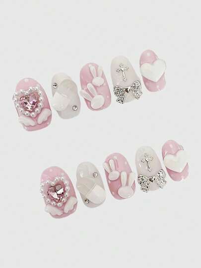 Kawaii Press On False Nails