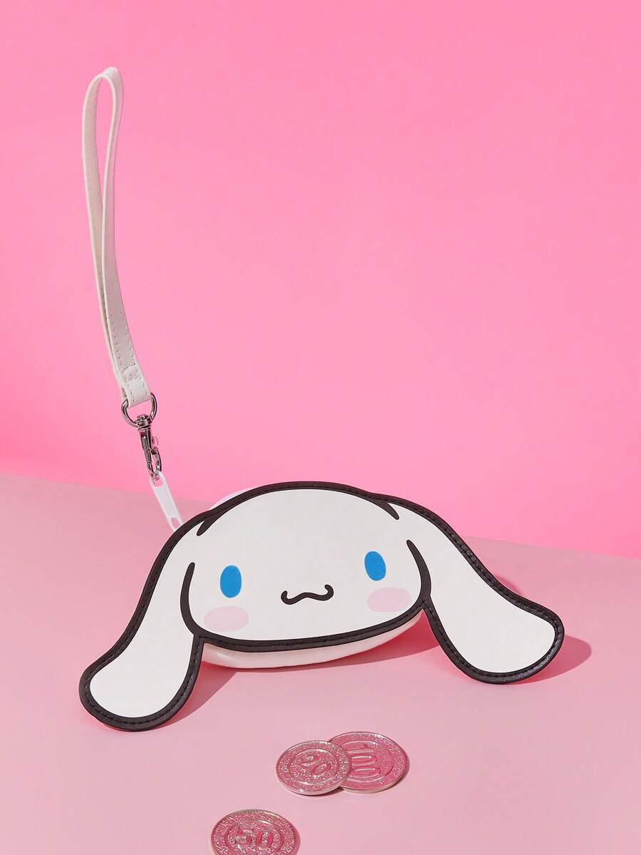 HELLO KITTY AND FRIENDS | SHEIN 1pc Cartoon Pattern Coin Purse - Blue and White - View 1