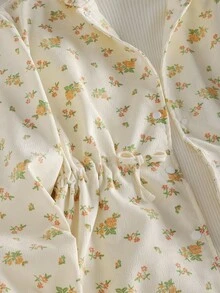 Áo khoác trùm đầu họa tiết hoa nhung kẻ thời trang xuân thu đông cho bé gái tuổi teen, thích hợp mặc đi học, đi làm, mặc hàng ngày, du lịch, chụp ảnh, tụ tập - Nhiều màu - Xem 4