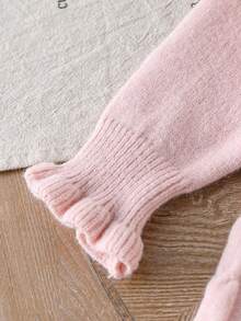 SHEIN 小女孩粉色公主风格开衫和针织裙两件套，秋冬 - 淺粉色 - 查看 4