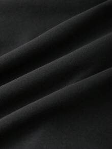 SHEIN 时尚百搭街头字母印花上衣，秋冬外套，女士时尚卫衣 - 黑色 - 查看 3