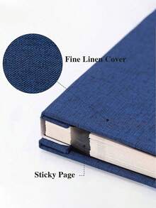 1pc Self-Adhesive Photo Album With Linen Cover, Contains 40 Blank Pages For Pictures In Sizes 3x5, 4x6, 5x7, 8x10, Comes With Metal Pen For DIY Gifts Birthday Graduation