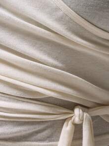 MUSERA Plus Ballerina Wrap Around Long Sleeve Top Cute Elegant Classy Fall Autumn Casual Lounge Top For Women Curve Butterscotch Autumn Winter Fall