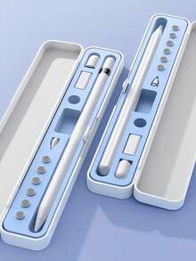 JMMO Apple Pencil 第一代和第二代触控笔笔尖盖适配器支架盒，时尚收纳，耐用保护，小巧便携，适用于 iPad 平板电脑笔，方便随时使用（不含笔和配件） - 彩色 - 查看 4