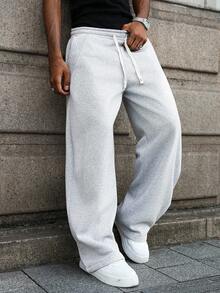 Manfinity Hypemode Men's Loose Fit Casual Sweatpants, Versatile Street Style Joggers Suitable For Streetwear, Casual Daily Wear, Weekend Outings, Music Festivals, Social Gatherings And More. This Pant Is An Essential Versatile Piece In A Man's Wardrobe, Making It A Great Gift For Boyfriends Or Husbands. Oversized Sweatpants  Sweats Sweatpants Wide For Men Pro Club Sweat Pants Grey Baggy Sweatpants
