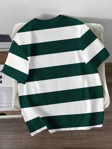 Manfinity Joysei Áo thun nam tay ngắn họa tiết sọc Colorblock thường ngày, mùa hè - Nhiều màu - Xem 3