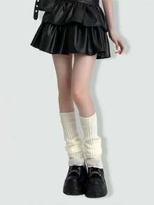 ROMWE Anime Women Leg Warmers - White - View 3
