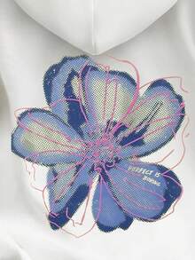 SHEIN 女士休闲宽松落肩卫衣 - 白色 - 查看 4