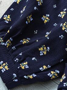 Linhara Women's Plus Size Simple Round Neck Texture Bubble Wrinkle Print Full Small Floral Raglan Sleeve Shirt Top Western Summer Women Outfit Boho