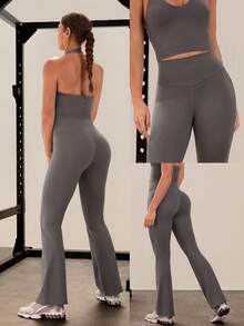 GLOWMODE 31" PeakBum Powersculpt™-Air Play The Flare Sweat-Wicking Cool Feel Butt-Lifting Leggings High Impact Workout Running Training Fall Winter