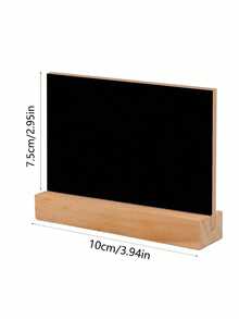 SHEIN 1/5/10pcs-迷你黑板标牌带支架，带支架座位卡，用于桌面装饰的小黑板，婚礼，生日派对，桌号，食品标签，留言板标志和活动装饰，餐厅食品展示，留言板，小型企业，婚礼，宴会，咖啡店，开放式酒吧标志带支架情人节装饰黑板装饰家庭聚会酒店酒吧书写板双面黑板留言板圣诞节 - 黑色 - 查看 5