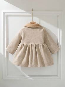 Souflis Souflis 6Months-3Years Baby Girl Coat Casual Style Fall Outfits For Girl Warmer Coat Winter - Khaki - View 2