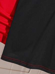 N25904 青少年单件高领时尚印花休闲长袖T恤，适合日常通勤 - 白色 - 查看 5