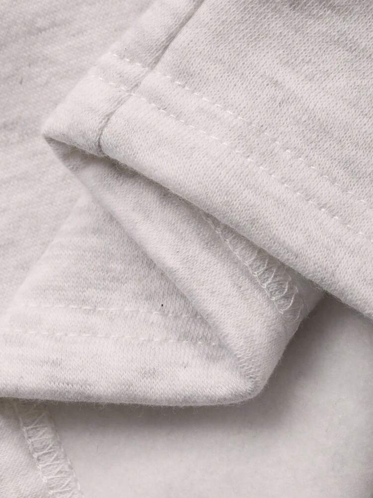 2pcs Tween Girl Knitted Hoodie With Embroidery Pattern & Thermal Lined Pants Set, Autumn/Winter