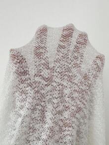 Gloray Vestido de vacaciones minimalista francés con hombros descubiertos y tela texturizada - Blanco - Ver 7